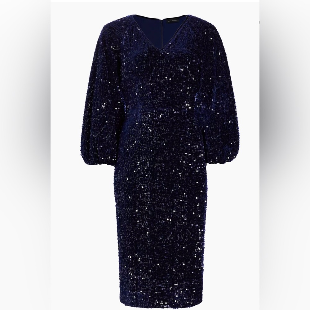 Elie Tahari The Robin Sequined Midi-Dress